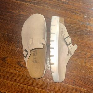 Boston Chunky Suede Leather Papillio/Birkenstock - Warm Sand Clog